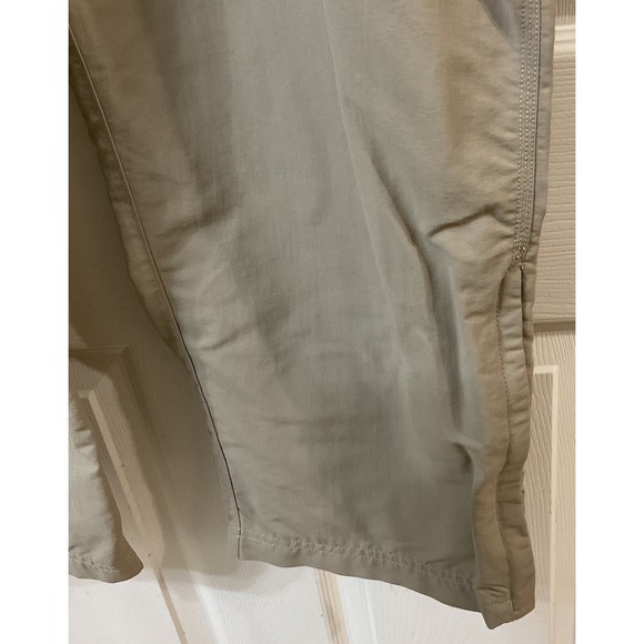 The North Face Convertible Cargo Pants Mens XXL Short Khaki Belted Nylon Hiking - Picture 8 of 16